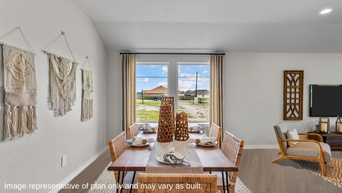 dining area with hard surface flooring