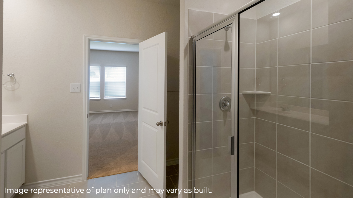 primary ensuite bathroom with large walk in shower