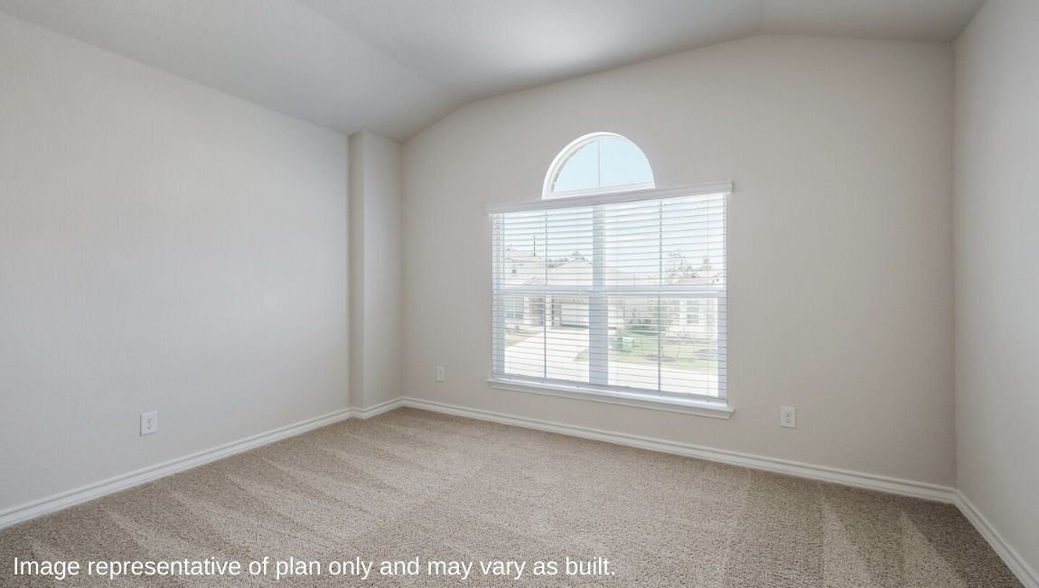 Loft or game room with quality carpet flooring and large windows providing natural light.
