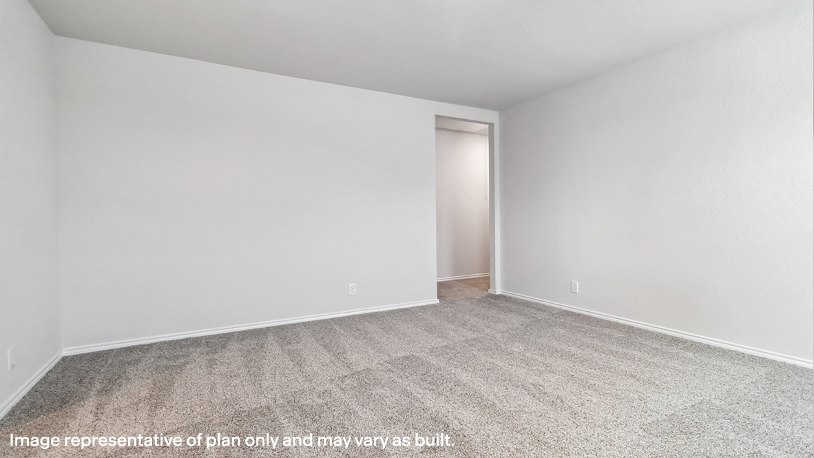 Spacious, open-concept loft with carpet and windows.