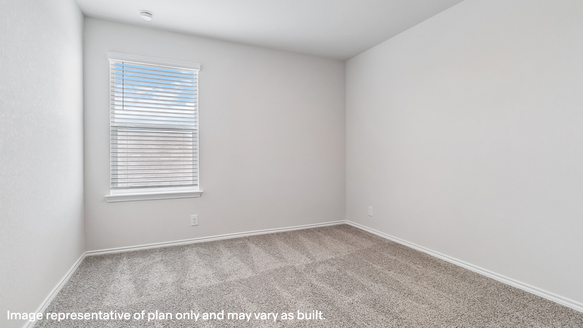 Secondary bedroom closet with shelving.