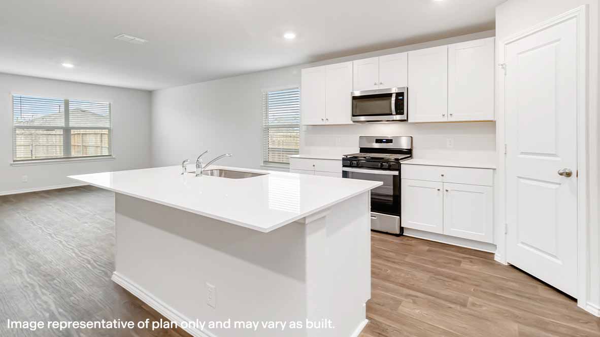 open concept kitchen with hard surface flooring