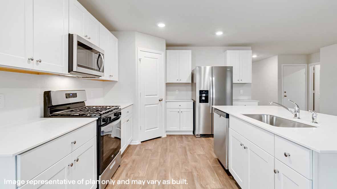 open concept kitchen with stainless steel appliances