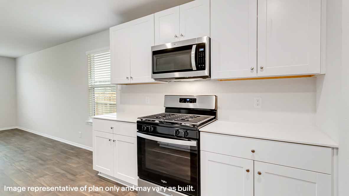 open concept kitchen overlooking dining area