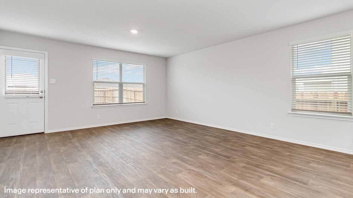 spacious living and dining area