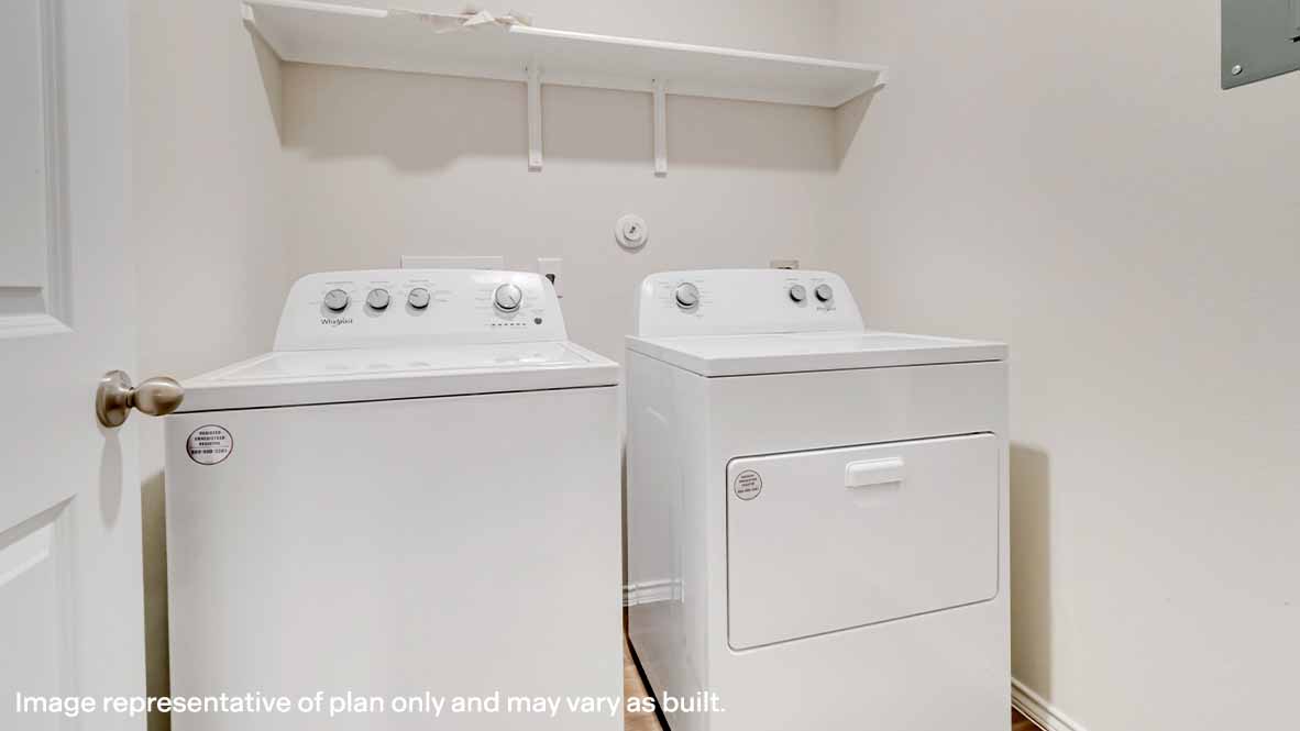 spacious utility room
