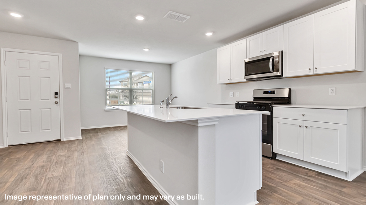 open concept dining area and kitchen