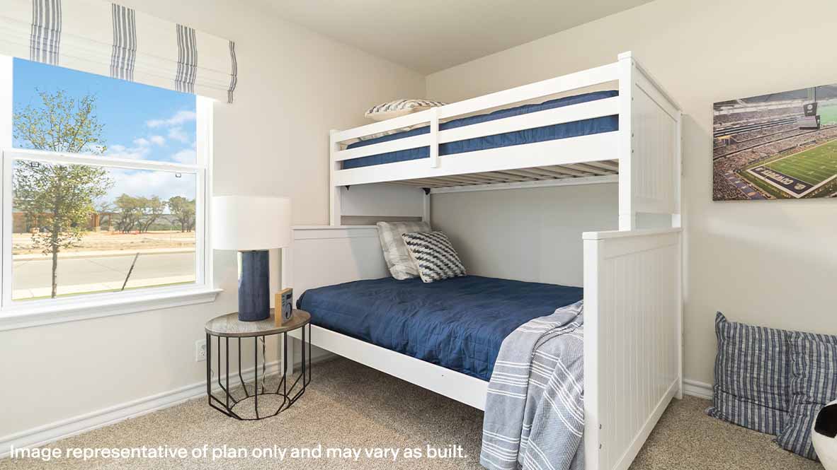 spacious third bedroom with window and quality carpet