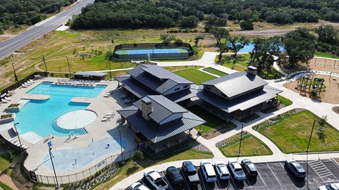 Ariel view of amenity center