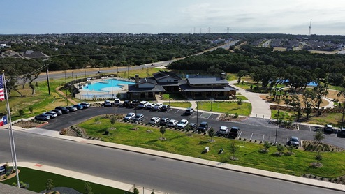 Ariel view of amenity center