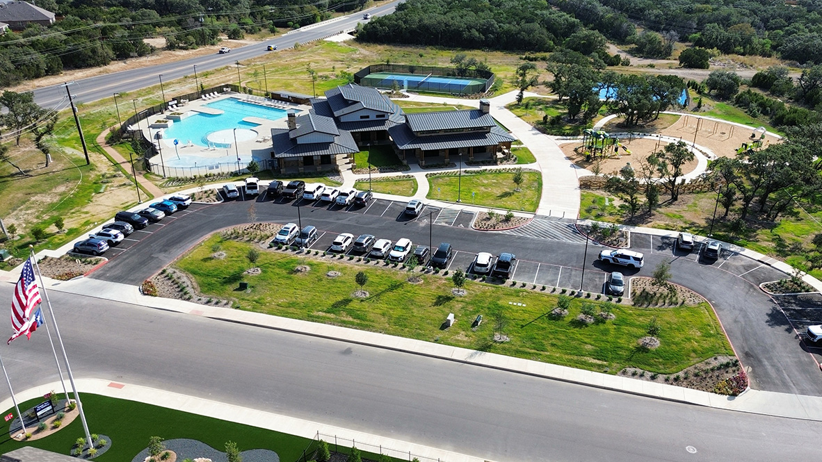 Ariel view of amenity center