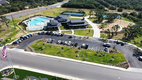 Ariel view of amenity center