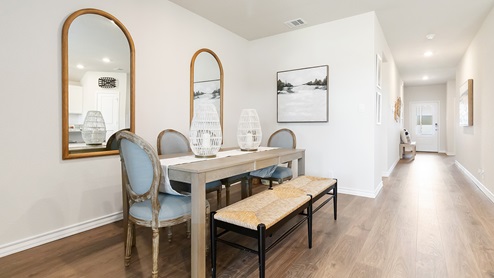 dining area with hard surface flooring