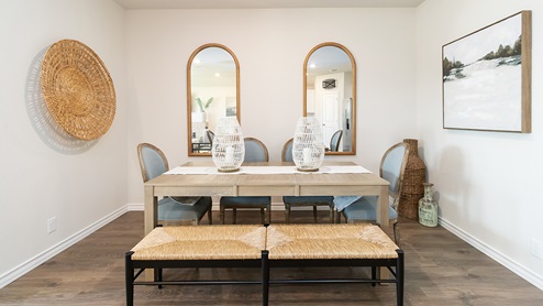 dining area with hard surface flooring
