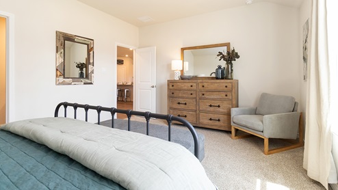 spacious primary bedroom
