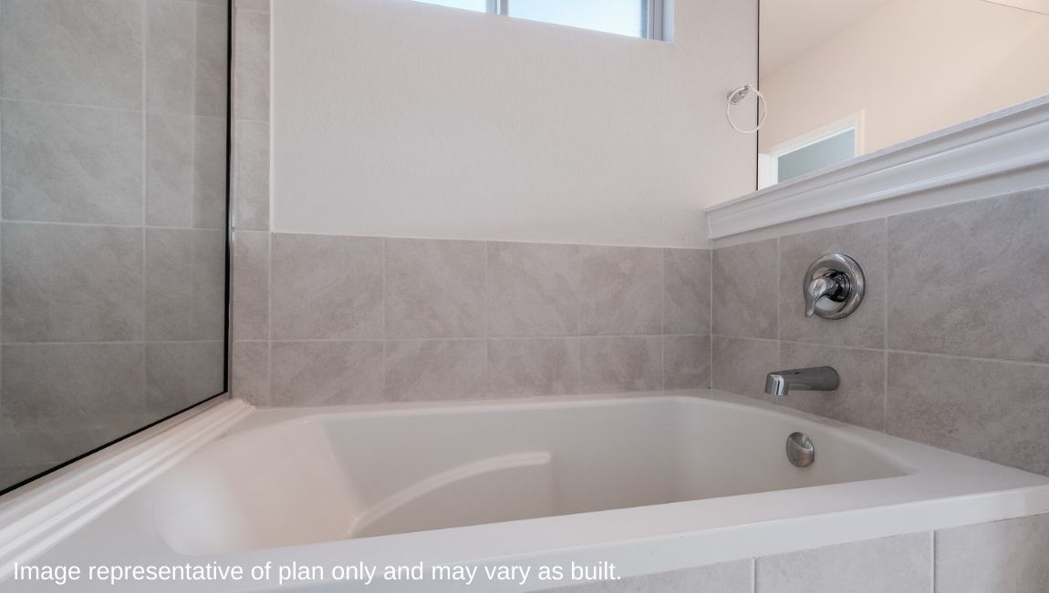 Owner’s ensuite adds quality storage inside this walk-in closet, designed for functional privacy Brookstone Creek