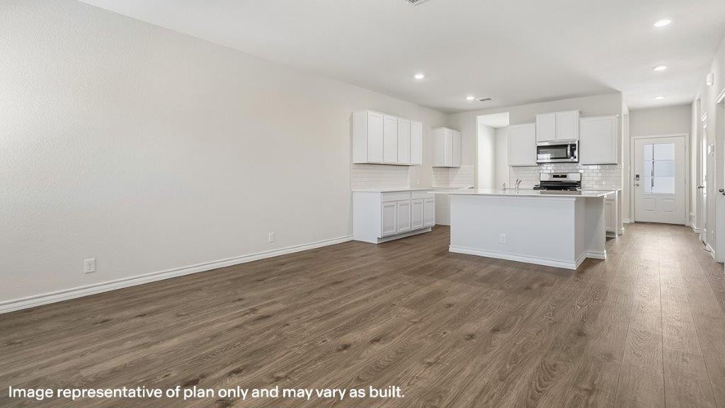 open concept living room and kitchen