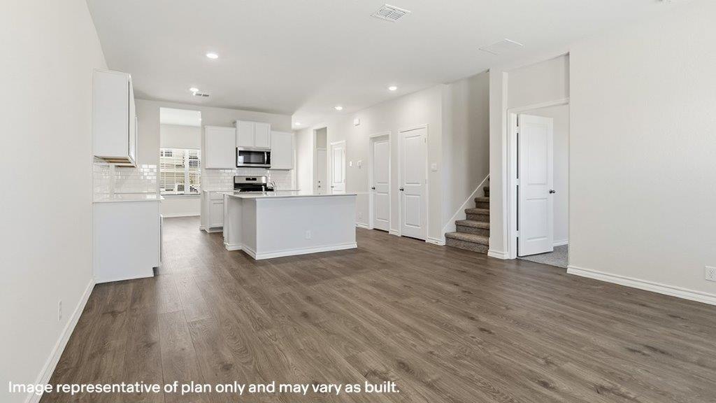 open concept living room and kitchen