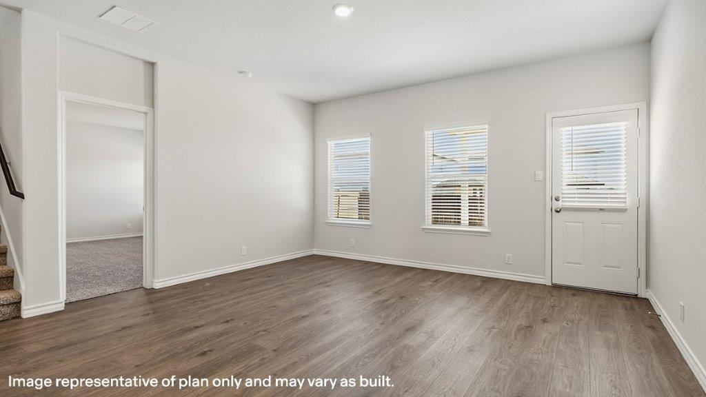 living room with hard surface flooring