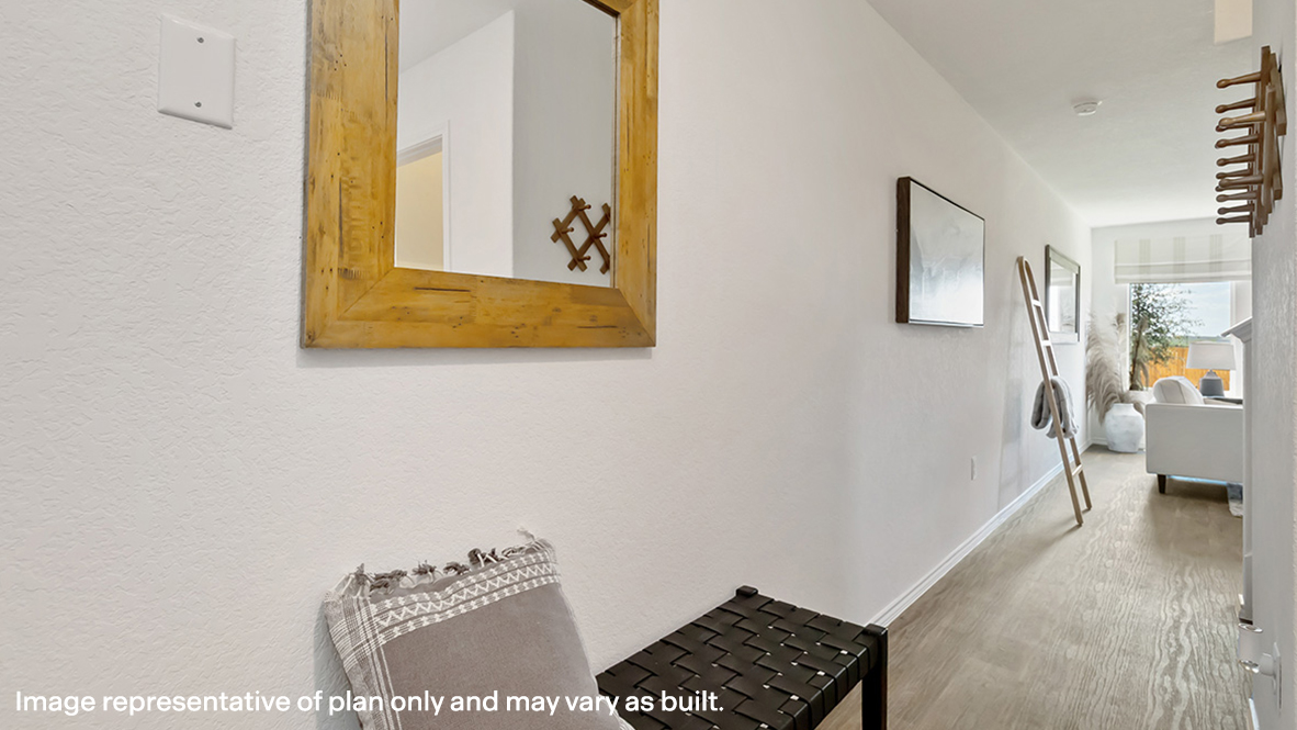 A foyer, entry hall inside front door, next to office, or sitting room adding a welcoming front, direct line of sight to home