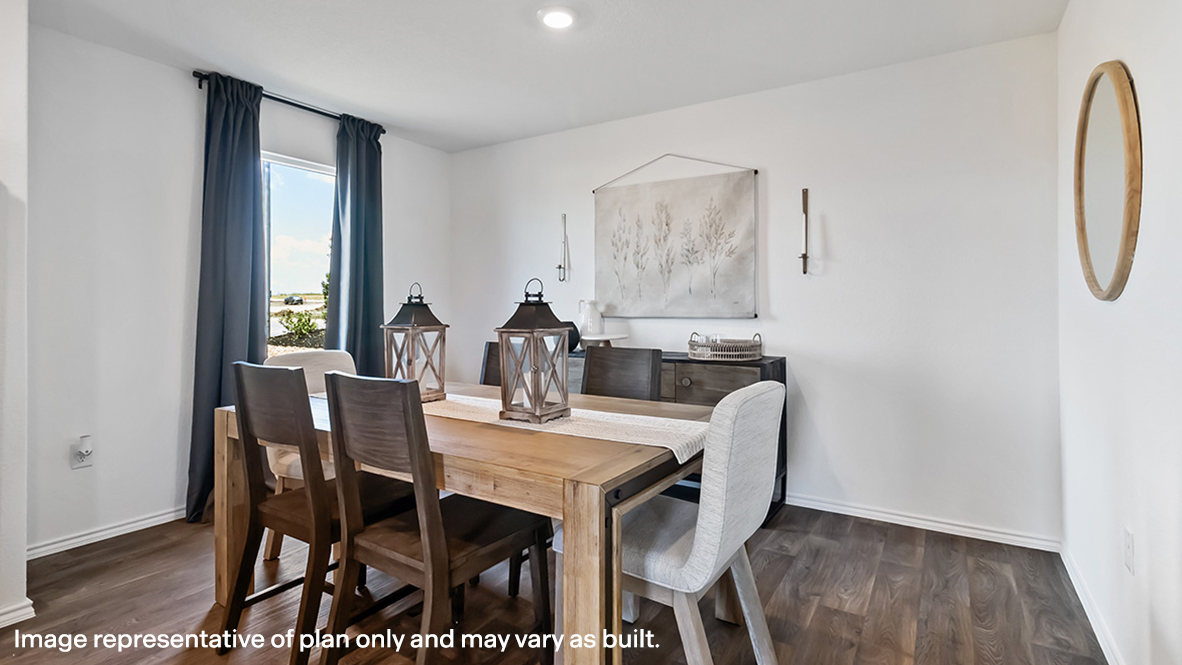 Dining room in Stonehill  is ready for entertaining, everyday living with kitchen, living area access