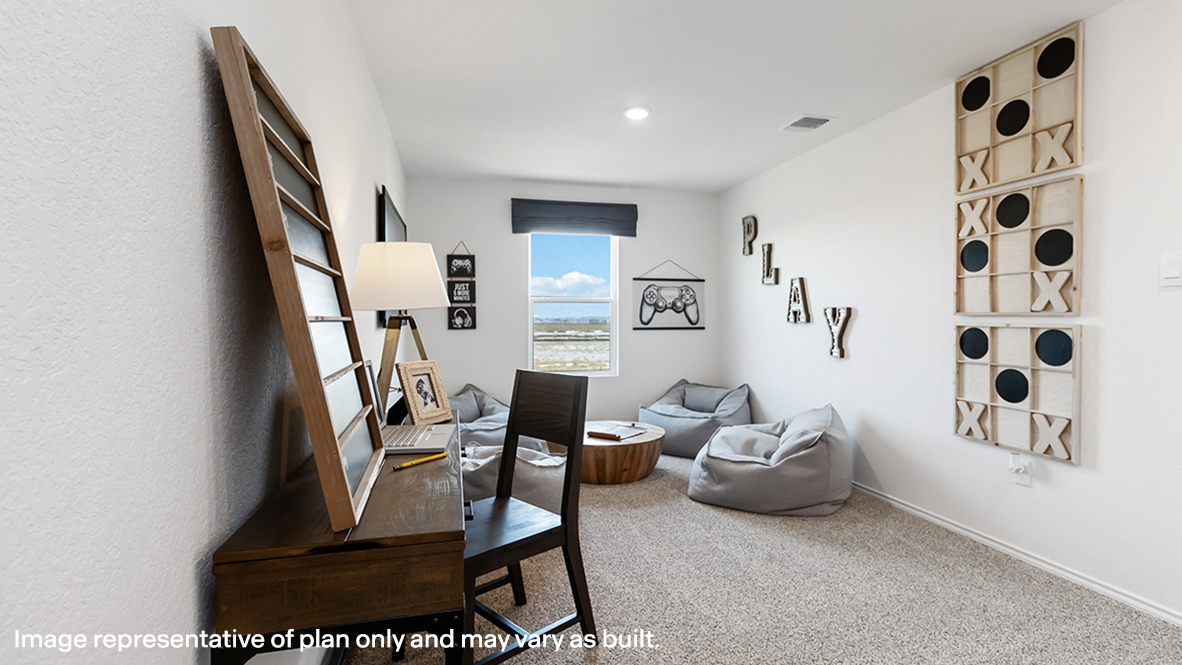 Flex, study, office, game room options adds to D.R. Horton’s smart-designed layout tailored to your needs