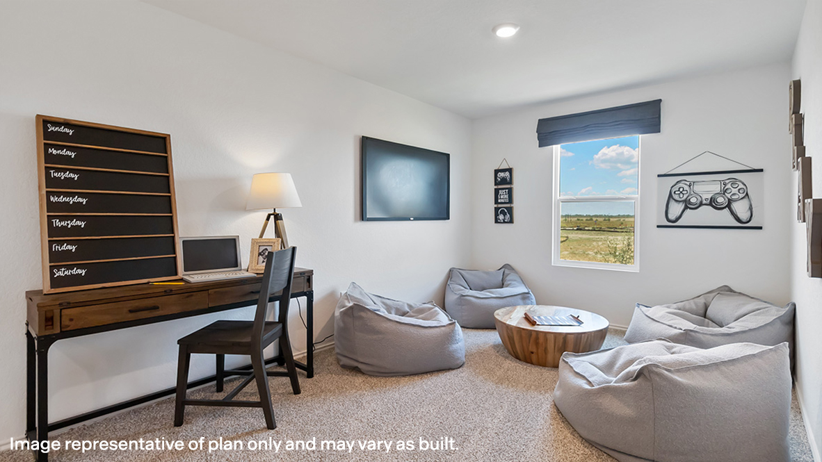 Functional flex bedroom in Stonehill new build home offers customization to your lifestyle