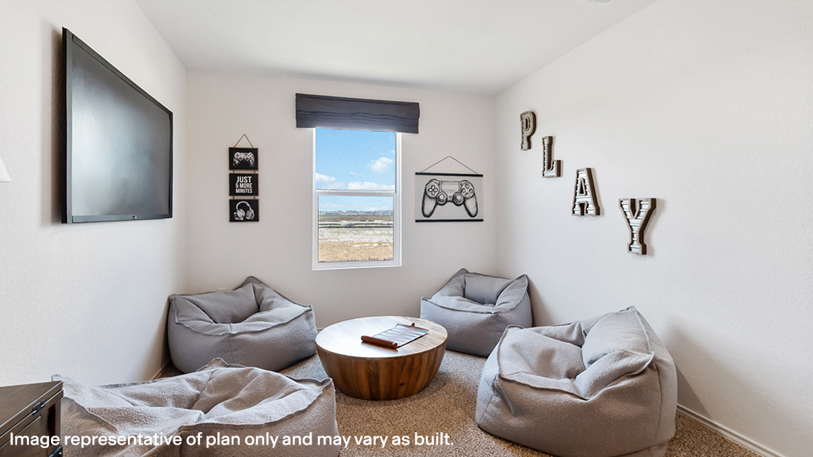 Flex, study, office, craft, game room adds to D.R. Horton’s smart-designed layout tailored to your needs