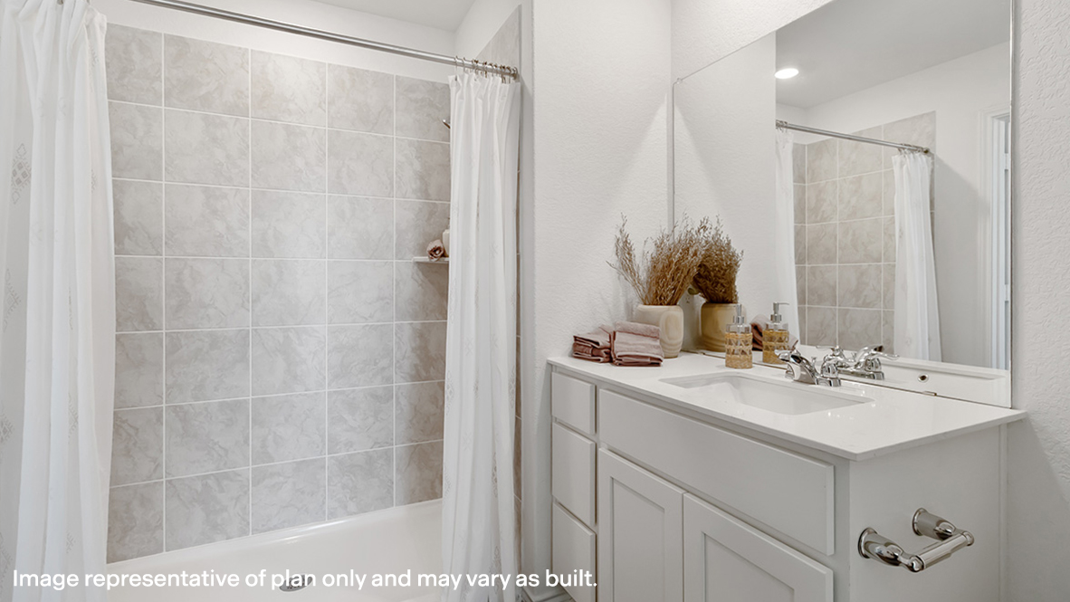 Owner’s ensuite in a new build home offers function and style with a walk-in closet, spa-like ensuite