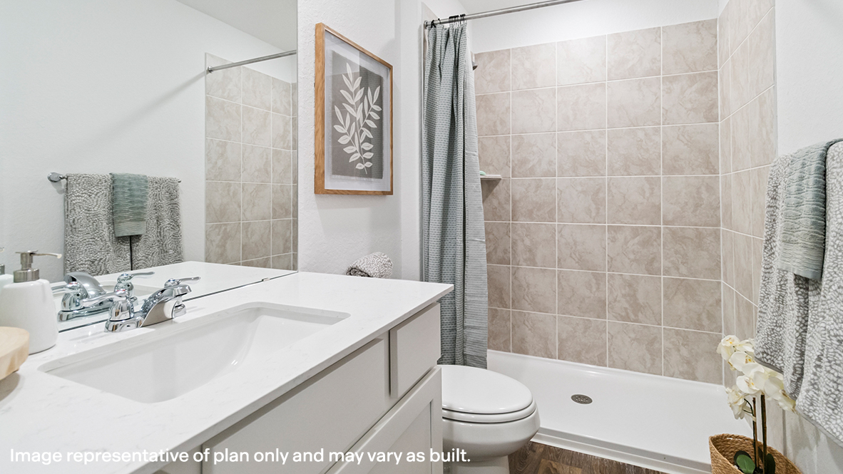 bathroom and walk in shower