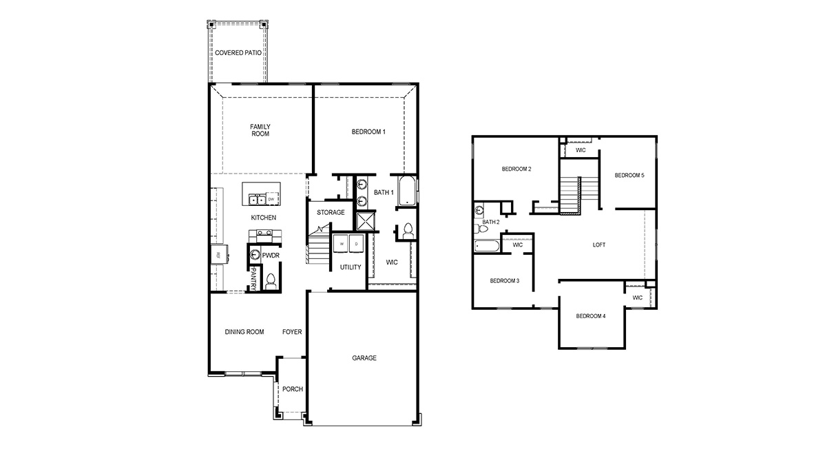 Two story home with covered porch, brick and siding front exterior and two car garage.