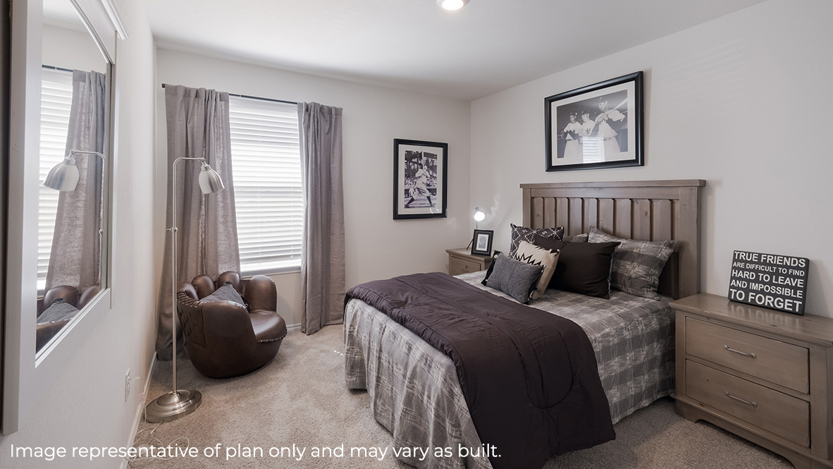 Fourth bedroom with quality carpet, window and closet.