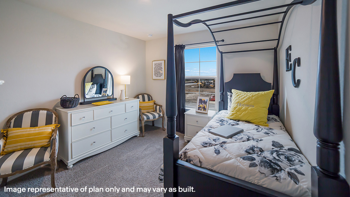 Fourth bedroom with quality carpet, window and closet.