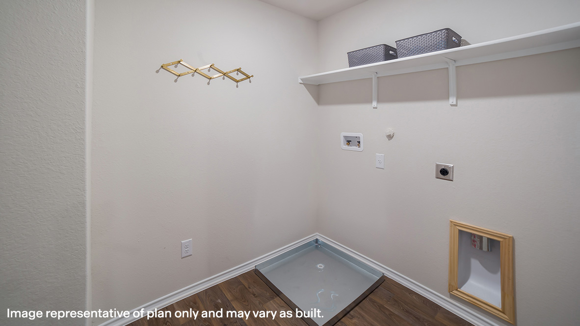 Utility room with built in shelving