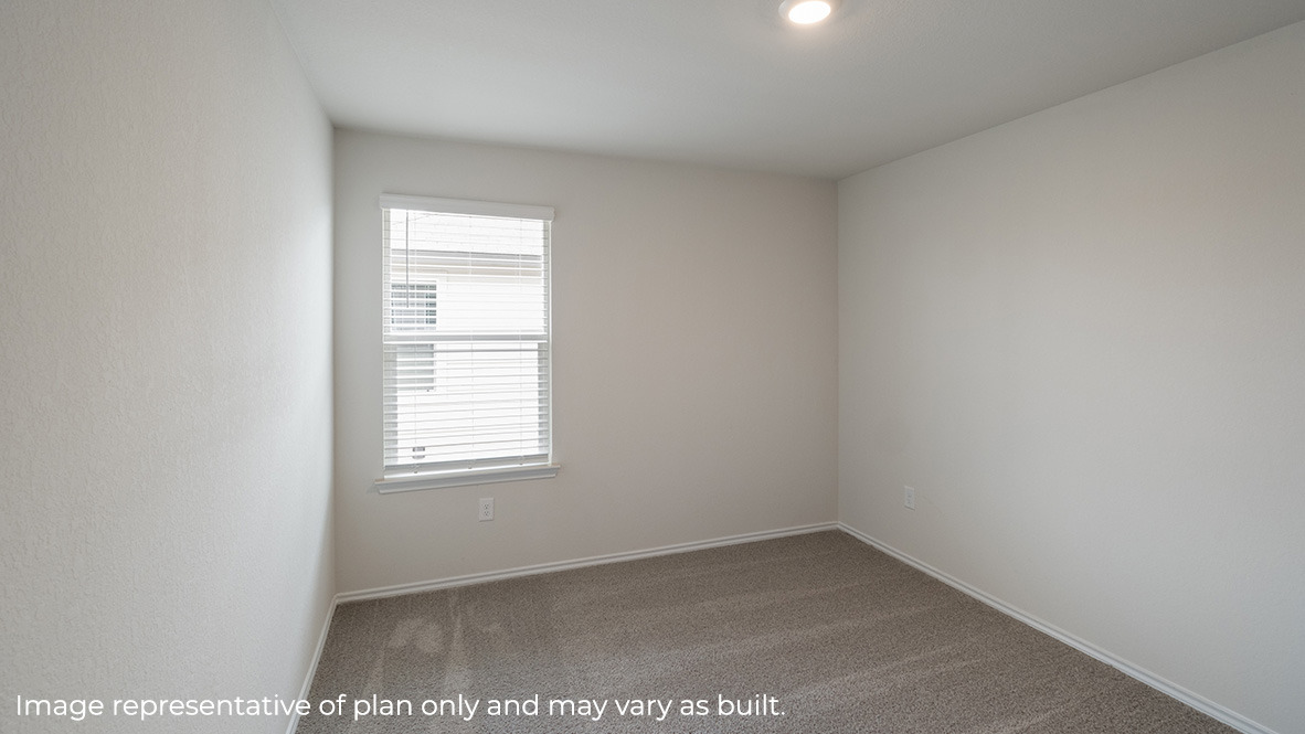 Third bedroom with carpet, window and closet.