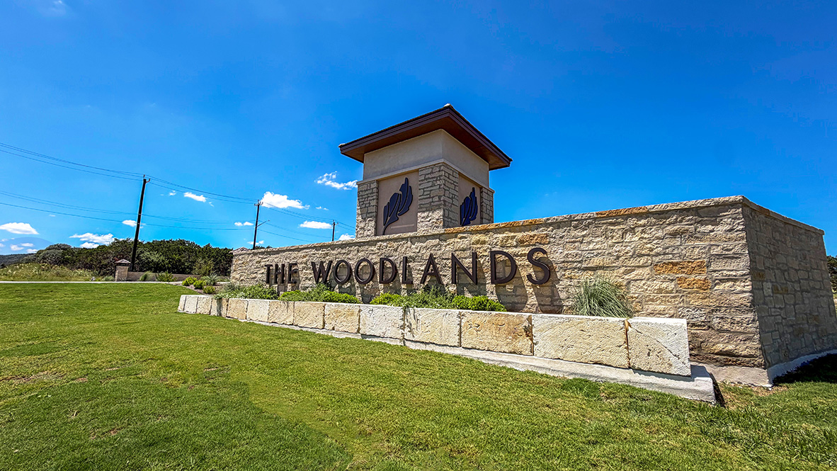the woodlands at medina hills entry monument