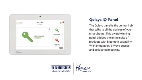 D.R. Horton san antonio solana ridge near lackland air force base america's smart home system QoIsys panel