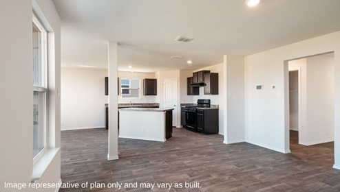 DR Horton San Antonio Redbird Ranch the bowie floor plan 1839 square feet open concept living room and kitchen