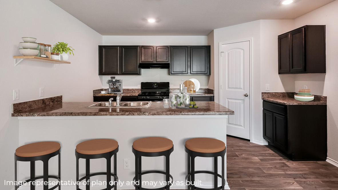 Kitchen - The Reese Floor Plan at Redbird Ranch in San Antonio, Texas Presented By D.R. Horton