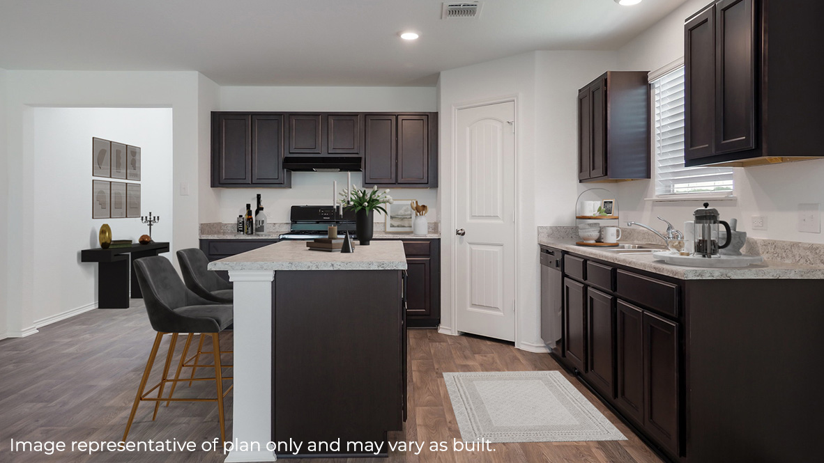 Kitchen - The Stanley Floor Plan at Redbird Ranch in San Antonio, Texas Presented By D.R. Horton