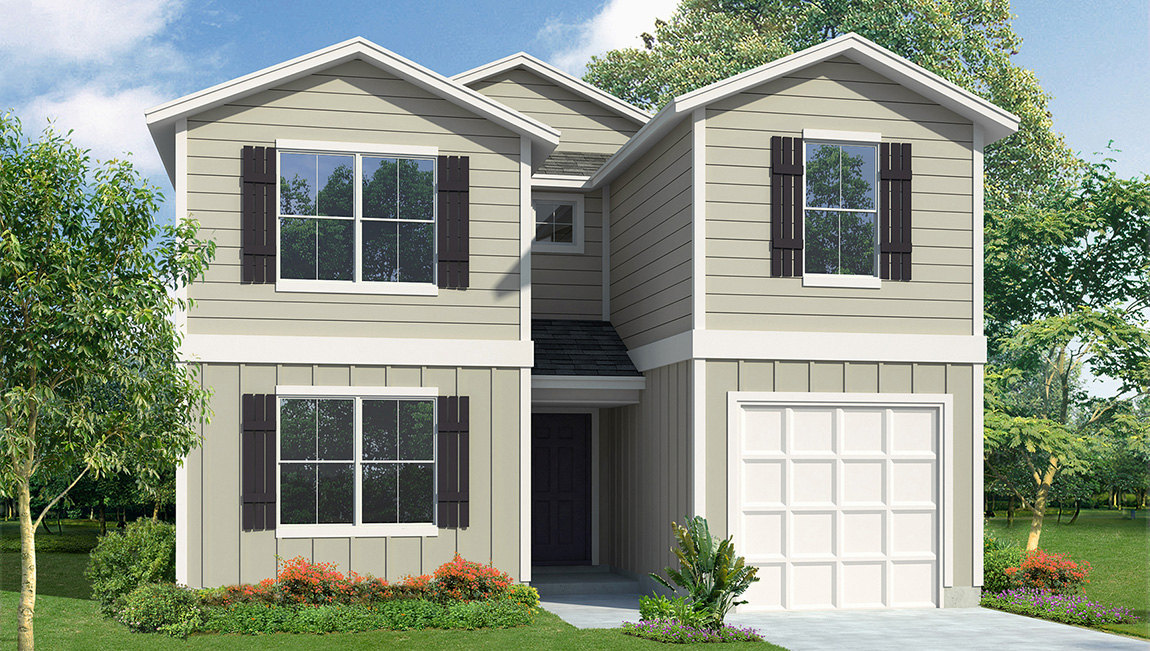 Front Exterior Elevation - The Wolters Floor Plan at Redbird Ranch in San Antonio, Texas Presented By D.R. Horton