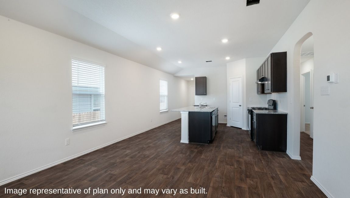 Living - Dining - The Amber Floor Plan at Redbird Ranch in San Antonio, Texas Presented By D.R. Horton