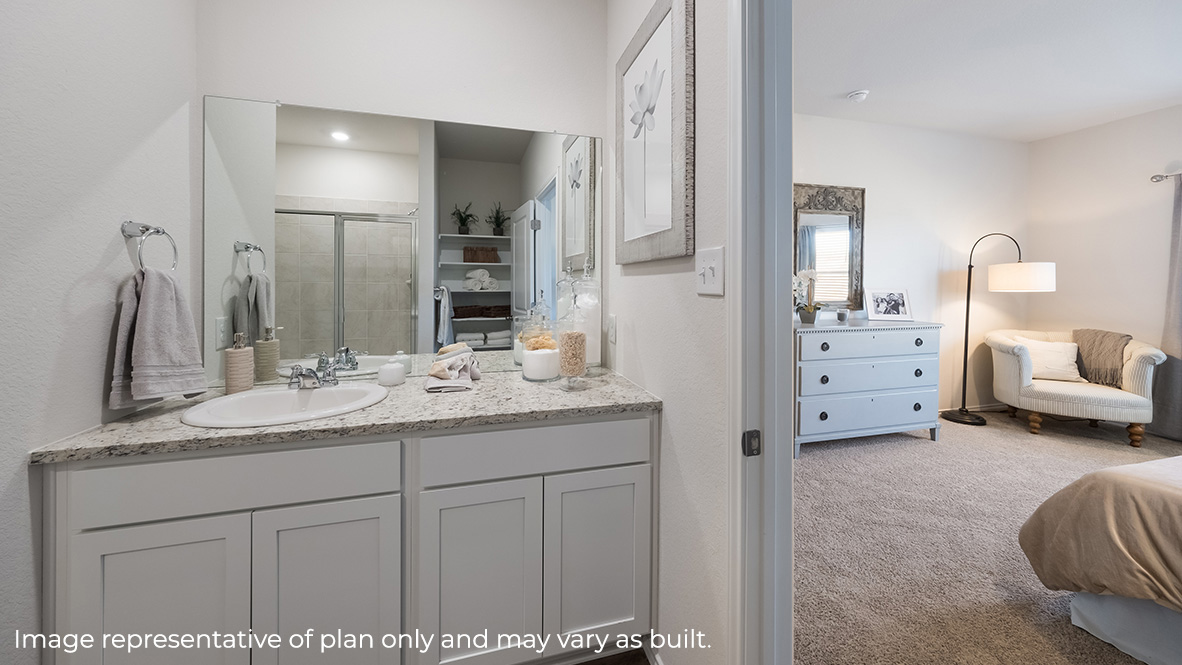 Owner's En-Suite - The Hanna Floor Plan at Redbird Ranch in San Antonio, Texas Presented By D.R. Horton