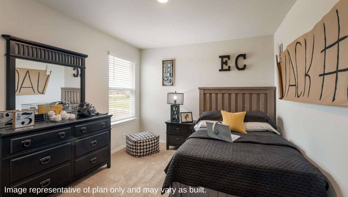 Secondary Bedroom - The Jasmine Floor Plan at Redbird Ranch in San Antonio, Texas Presented By D.R. Horton