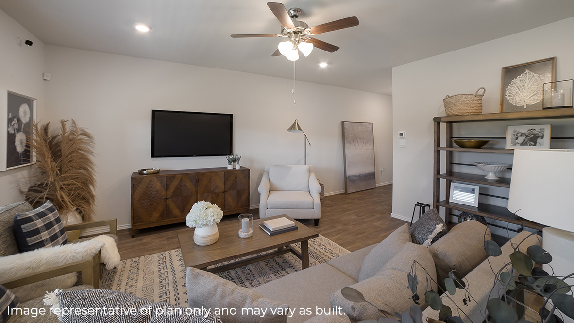 Living - The Nicole Floor Plan at Redbird Ranch in San Antonio, Texas Presented By D.R. Horton