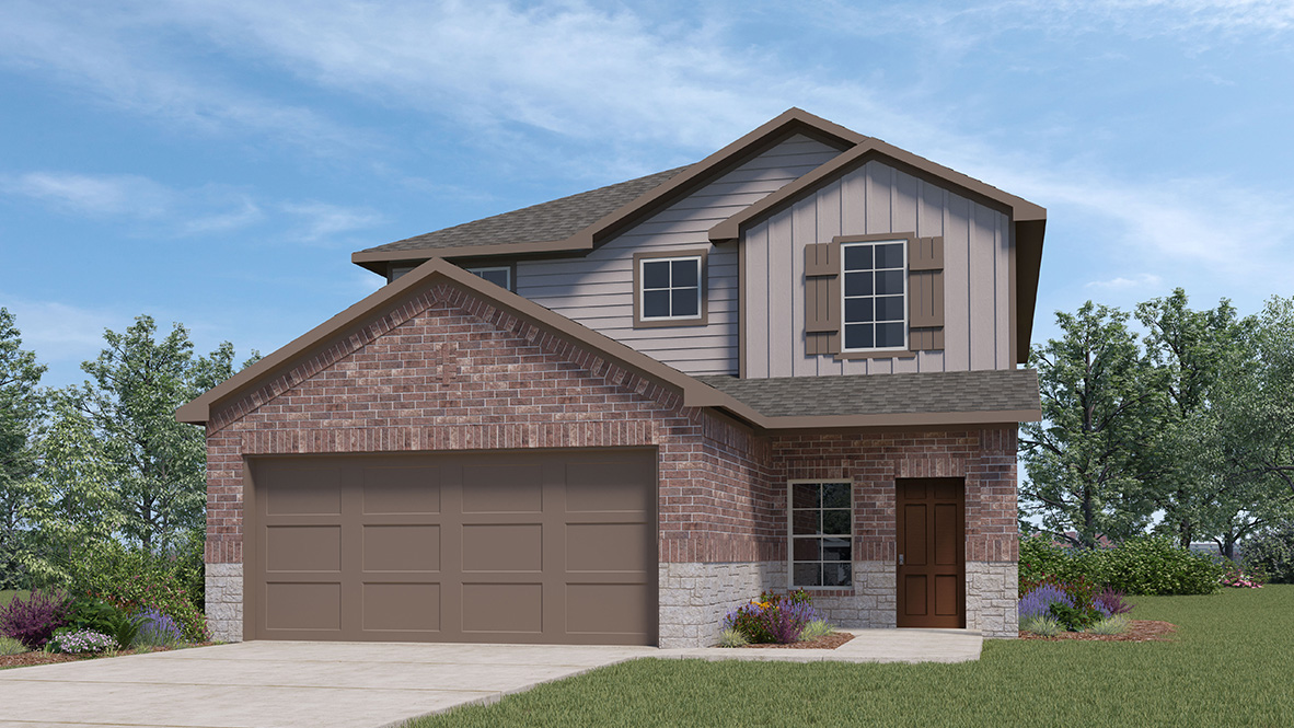 Front Exterior Elevation - The Nicole Floor Plan at Redbird Ranch in San Antonio, Texas Presented By D.R. Horton