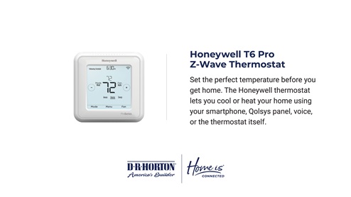 DR Horton Honeywell touch thermostat