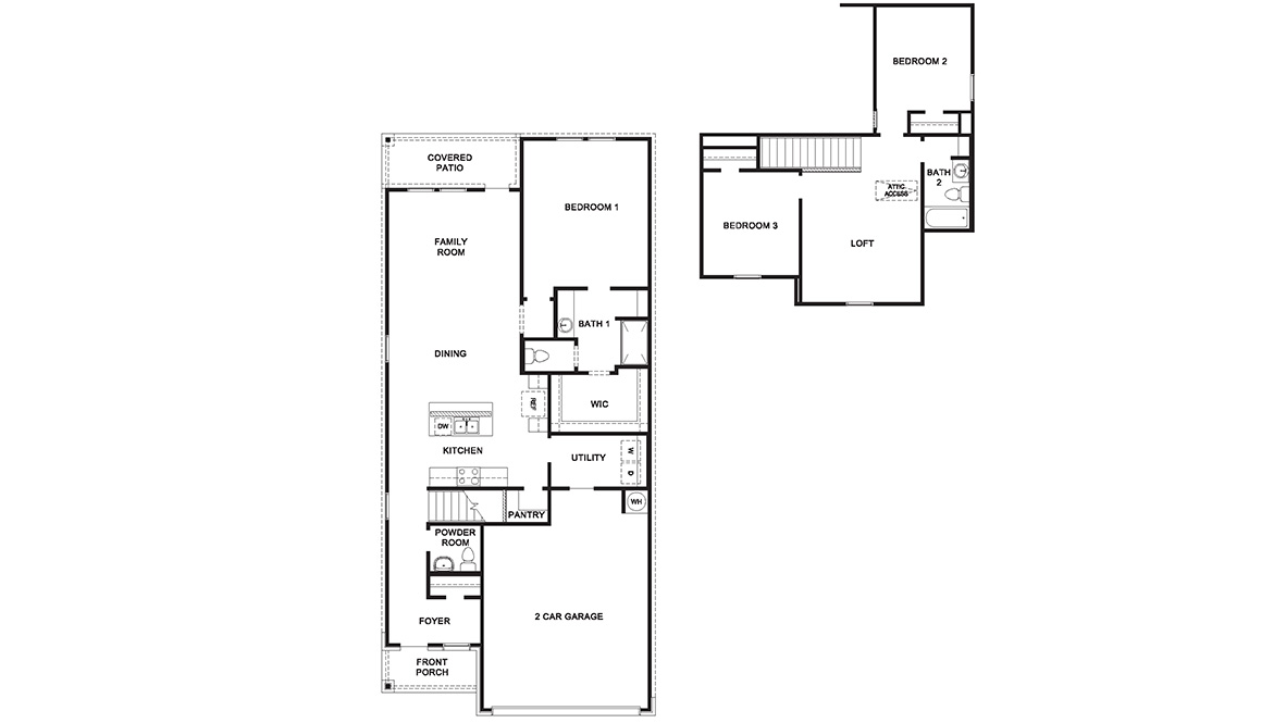 DR Horton San Antonio Laurel Vistas the florence floor plan 1858 square feet 3 bedrooms 2.5 bathroom 2 story 2 car garage