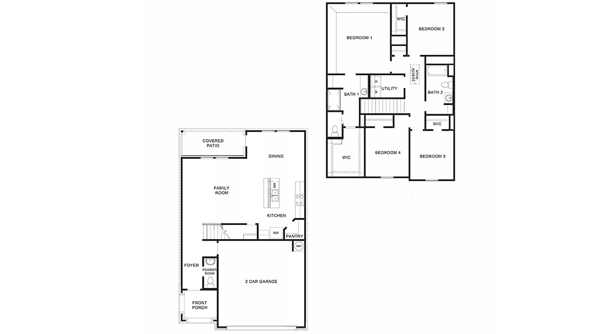 DR Horton San Antonio Laurel Vistas the grace floor plan 1952 square feet 4 bedrooms 2.5 bathrooms 2 story 2 car garage