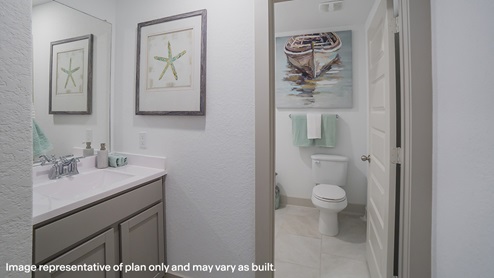 DR Horton Bulverde The Reserve at Copper Canyon the irving floor plan 2594 square feet secondary bathroom